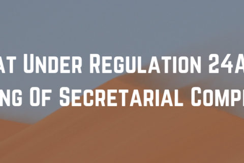 Format Under Regulation 24A For Reporting Of Secretarial Compliance